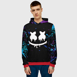 Толстовка-худи мужская MARSHMELLO, цвет: 3D-красный — фото 2