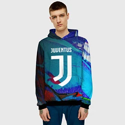 Толстовка-худи мужская JUVENTUS ЮВЕНТУС, цвет: 3D-черный — фото 2