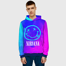 Толстовка-худи мужская NIRVANA НИРВАНА, цвет: 3D-синий — фото 2