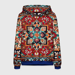 Толстовка-худи мужская Классический ковер, цвет: 3D-синий