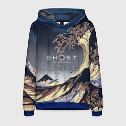 Толстовка-худи мужская Ghost of Tsushima, цвет: 3D-синий