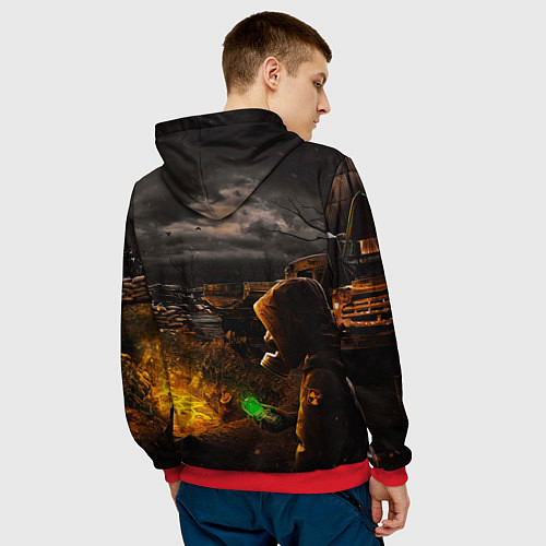 Мужская толстовка Stalker 2 / 3D-Красный – фото 4