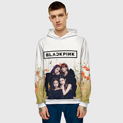 Толстовка-худи мужская BlackPink, цвет: 3D-белый — фото 2