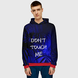 Толстовка-худи мужская Не трогай меня, цвет: 3D-красный — фото 2