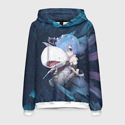 Толстовка-худи мужская Re: Zero Жизнь с нуля, цвет: 3D-белый