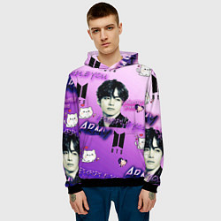 Толстовка-худи мужская I purple you, цвет: 3D-черный — фото 2