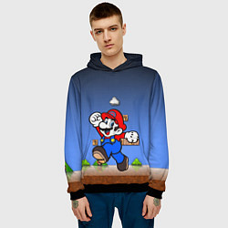 Толстовка-худи мужская Mario, цвет: 3D-черный — фото 2