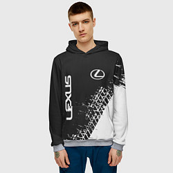Толстовка-худи мужская LEXUS ЛЕКСУС, цвет: 3D-меланж — фото 2