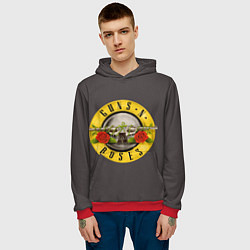 Толстовка-худи мужская Guns n Roses, цвет: 3D-красный — фото 2