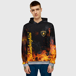 Толстовка-худи мужская LAMBORGHINI, цвет: 3D-меланж — фото 2