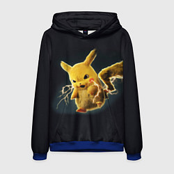 Толстовка-худи мужская Pikachu Pika Pika, цвет: 3D-синий