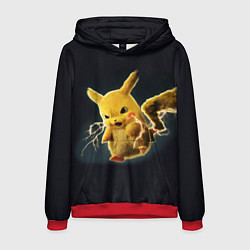 Толстовка-худи мужская Pikachu Pika Pika, цвет: 3D-красный