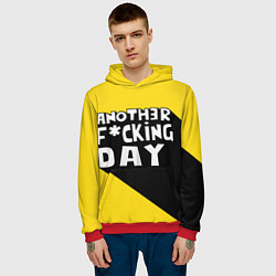 Толстовка-худи мужская Еще один день, цвет: 3D-красный — фото 2