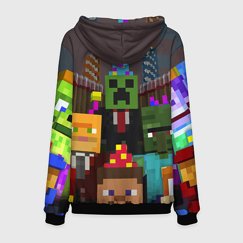 Мужская толстовка Minecraft - characters - video game / 3D-Черный – фото 2