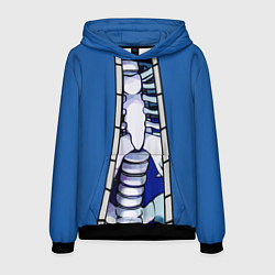 Толстовка-худи мужская КУРТКА САНСА SANS, цвет: 3D-черный