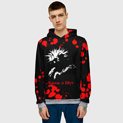 Толстовка-худи мужская КОРОЛЬ И ШУТ, цвет: 3D-меланж — фото 2