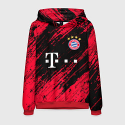 Толстовка-худи мужская BAYERN MUNCHEN БАВАРИЯ, цвет: 3D-красный