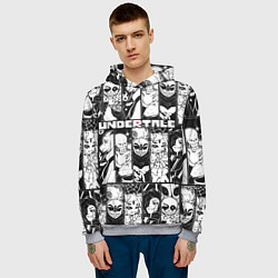 Толстовка-худи мужская UNDERTALE, цвет: 3D-меланж — фото 2