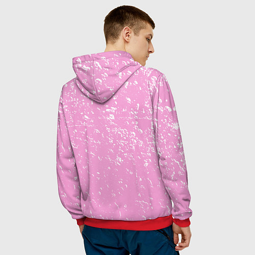 Мужская толстовка Форма голоса / 3D-Красный – фото 4