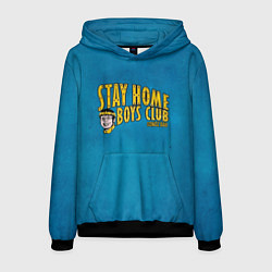 Толстовка-худи мужская Stay home boys club, цвет: 3D-черный