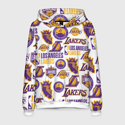 Толстовка-худи мужская LAKERS LOGO, цвет: 3D-белый