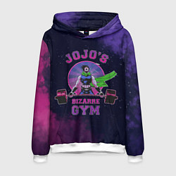 Толстовка-худи мужская JoJo’s Bizarre Adventure Gym, цвет: 3D-белый