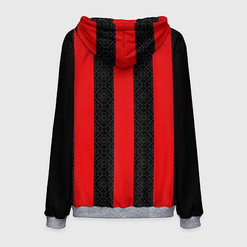 Мужская толстовка AC MILAN 2021 - ДОМАШНЯЯ / 3D-Меланж – фото 2