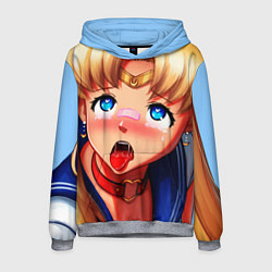 Толстовка-худи мужская SAILOR MOON AHEGAO, цвет: 3D-меланж