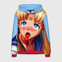 Толстовка-худи мужская SAILOR MOON AHEGAO, цвет: 3D-красный