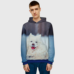 Толстовка-худи мужская САМОЕД, цвет: 3D-синий — фото 2