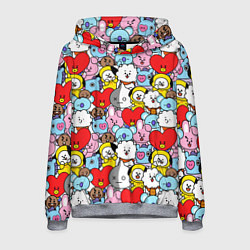 Толстовка-худи мужская BT21 BTS, цвет: 3D-меланж