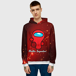 Толстовка-худи мужская Hello Impostor, цвет: 3D-белый — фото 2
