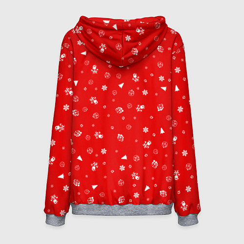 Мужская толстовка НОВОГОДНИЙ ОЛЕНЁНОК / 3D-Меланж – фото 2