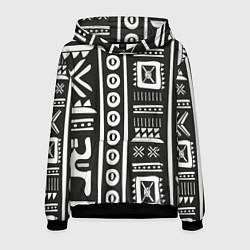 Толстовка-худи мужская Этнический узор, цвет: 3D-черный