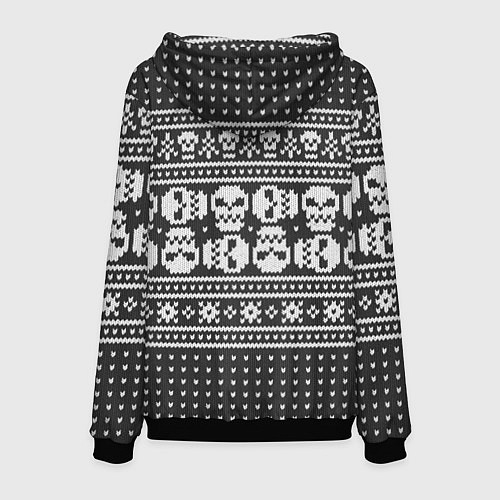 Мужская толстовка Свитер с черепами / 3D-Черный – фото 2