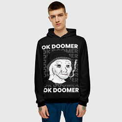 Толстовка-худи мужская OK DOOMER, цвет: 3D-черный — фото 2