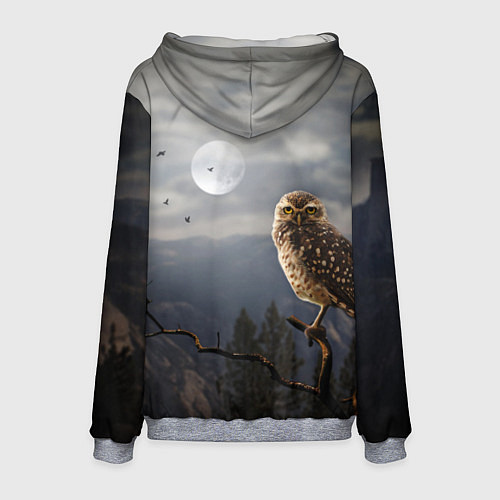 Мужская толстовка Сова / 3D-Меланж – фото 2