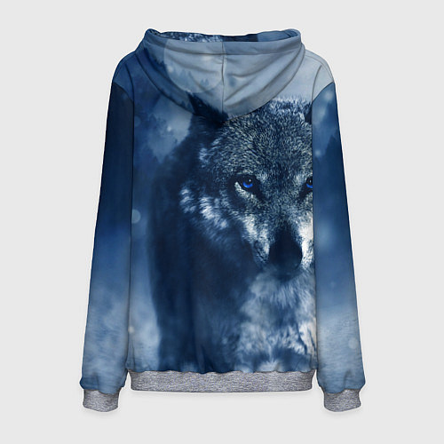 Мужская толстовка Красивый волк / 3D-Меланж – фото 2