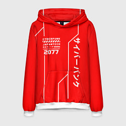 Толстовка-худи мужская CYBERPUNK FASHION, цвет: 3D-белый