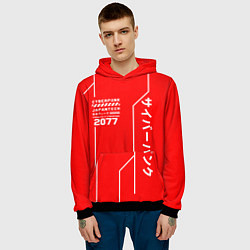 Толстовка-худи мужская CYBERPUNK FASHION, цвет: 3D-черный — фото 2
