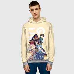 Толстовка-худи мужская KonoSuba, цвет: 3D-меланж — фото 2