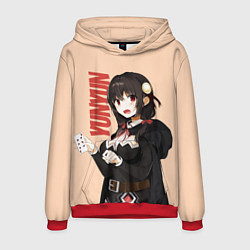 Толстовка-худи мужская YunYun, цвет: 3D-красный