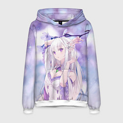 Толстовка-худи мужская Эмилия, цвет: 3D-белый