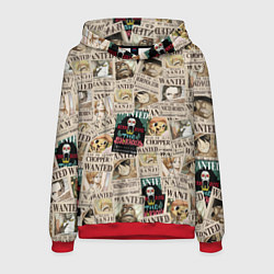 Толстовка-худи мужская Ван пис, цвет: 3D-красный