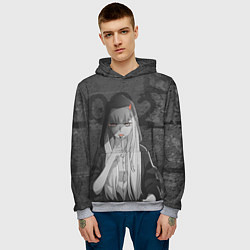 Толстовка-худи мужская Zero Two, цвет: 3D-меланж — фото 2