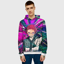 Толстовка-худи мужская Танджиро Камадо, цвет: 3D-белый — фото 2