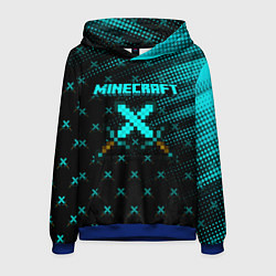 Толстовка-худи мужская Minecraft, цвет: 3D-синий