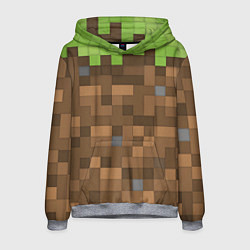 Толстовка-худи мужская Minecraft камуфляж, цвет: 3D-меланж