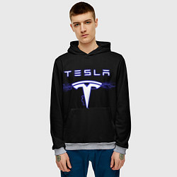 Толстовка-худи мужская TESLA, цвет: 3D-меланж — фото 2