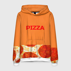 Толстовка-худи мужская Pizza, цвет: 3D-белый